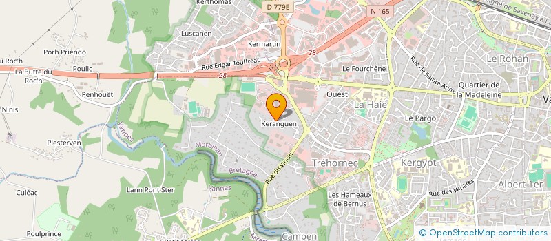 localisation de l'entreprise SCI LES GLENANS à VANNES