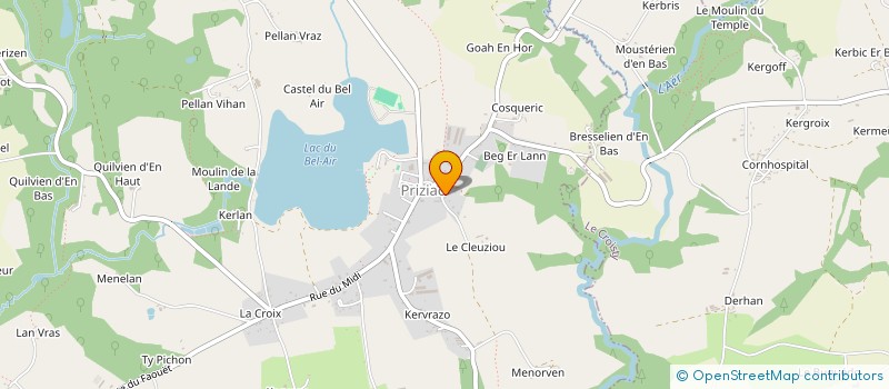 localisation de l'entreprise SCI LES GLENANS  PRIZIAC