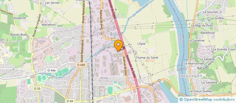 localisation de l'entreprise SCI LES GLETEINS  ARNAS