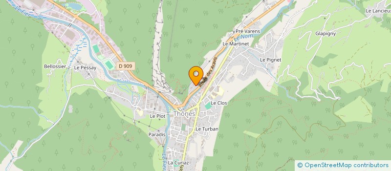 localisation de l'entreprise SCI LES GLIERES à THONES