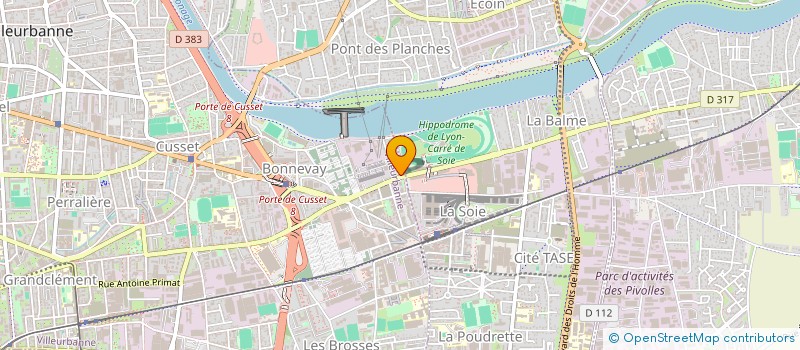 localisation de l'entreprise SCI LES GLYCINES  VILLEURBANNE