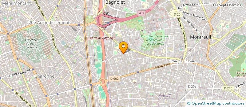 localisation de l'entreprise SCI LES GLYCINES à BAGNOLET
