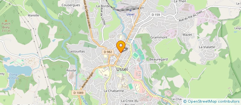 localisation de l'entreprise SCI LES GLYCINES à USSEL