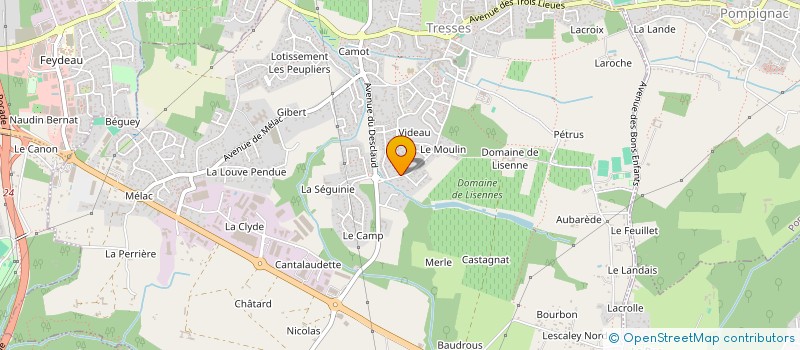 localisation de l'entreprise SCI LES GLYCINES  TRESSES