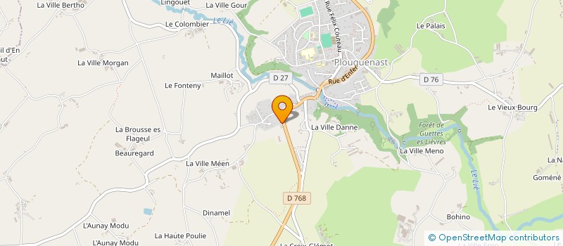 localisation de l'entreprise SCI LES GLYCINES  PLOUGUENAST-LANGAST