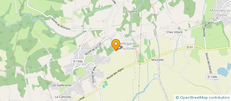 localisation de l'entreprise SCI LES GLYCINES  BELLEGARDE-POUSSIEU