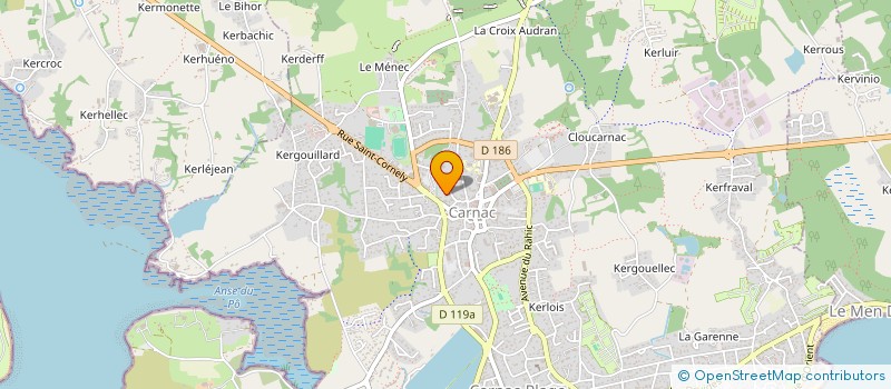 localisation de l'entreprise SCI LES GOELANDS DE POULDEVE  CARNAC