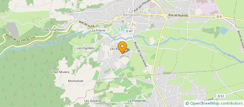 localisation de l'entreprise SCI LES GONNAUDS  SAINT-ALBAN-LES-EAUX