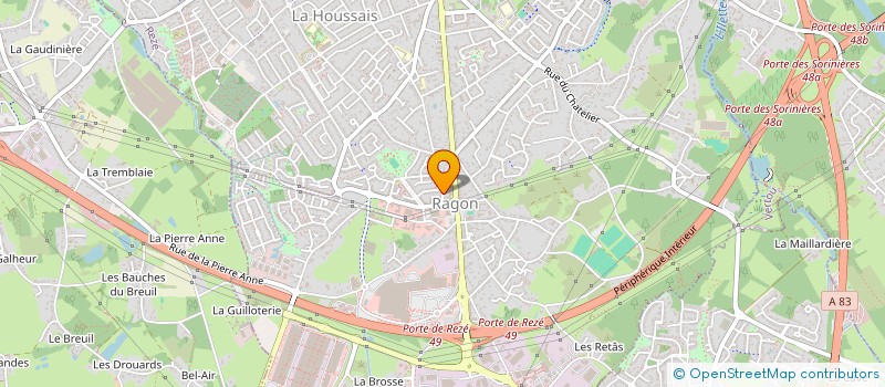 localisation de l'entreprise SCI LES GOUFFIER  REZE