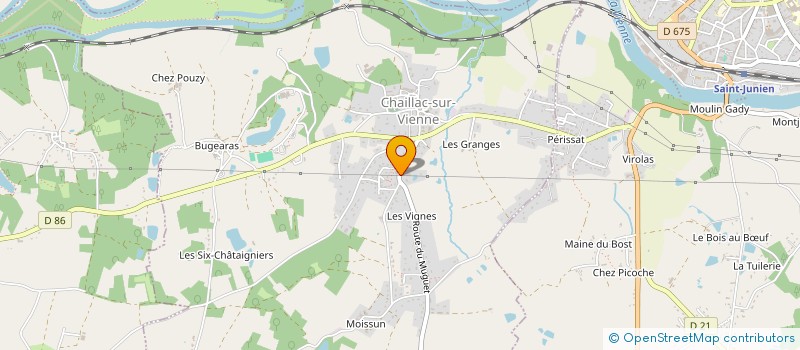 localisation de l'entreprise SCI LES GRANDES PIECES  CHAILLAC-SUR-VIENNE