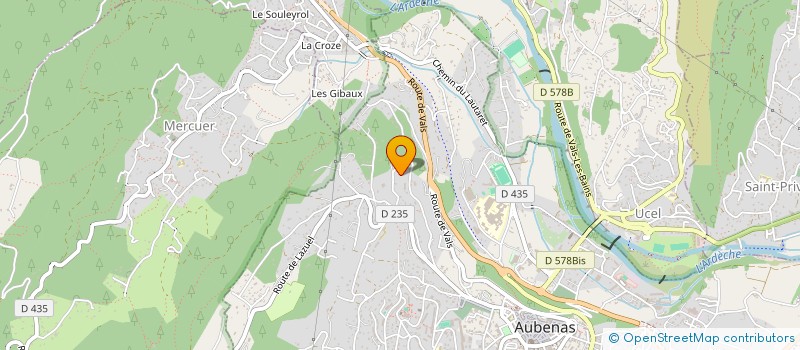 localisation de l'entreprise SCI LES GRANDES TERRES à AUBENAS