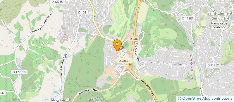 localisation de l'entreprise SCI LES GRANDS VERRIES  SAINT-GELY-DU-FESC