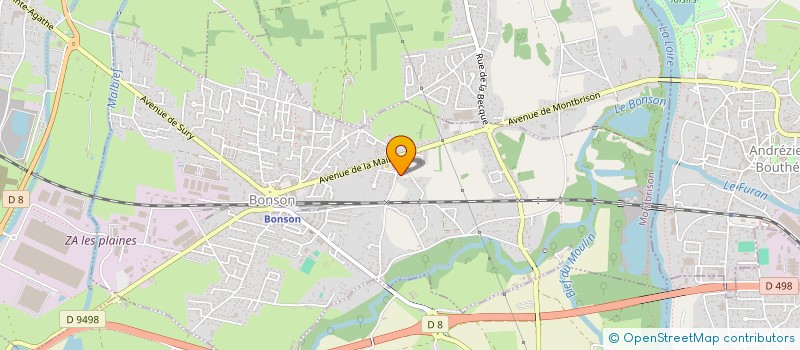 localisation de l'entreprise SCI LES GRANGES  BONSON