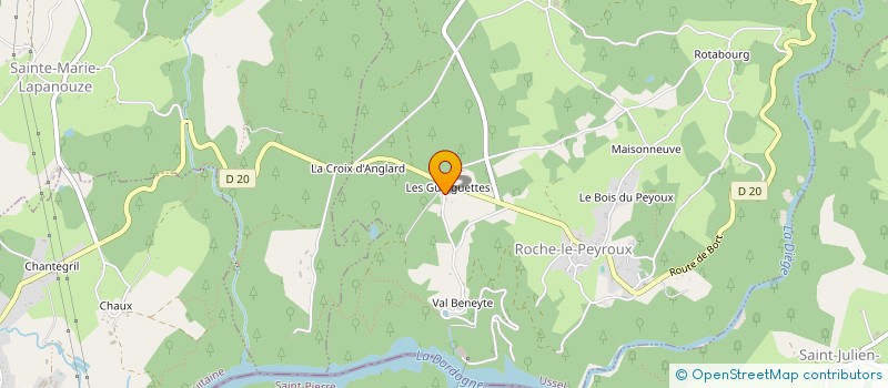 localisation de l'entreprise SCI LES GRANGES  NEUVIC