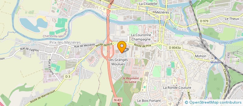 localisation de l'entreprise SCI LES GRANGES  CHARLEVILLE-MEZIERES