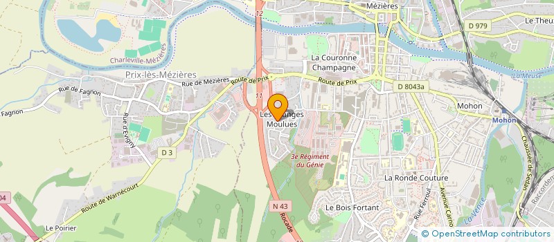 localisation de l'entreprise SCI LES GRANGES à CHARLEVILLE-MEZIERES