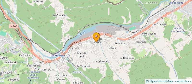 localisation de l'entreprise SCI LES GRANGES  LES HOUCHES