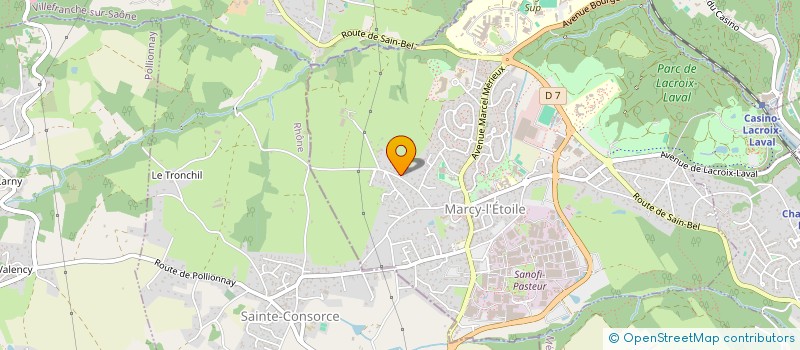 localisation de l'entreprise SCI LES GRANGES  MARCY L'ETOILE