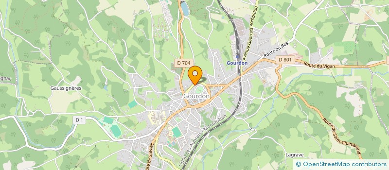 localisation de l'entreprise SCI LES GRANGES  GOURDON