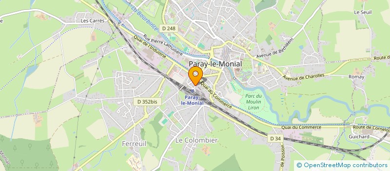 localisation de l'entreprise SCI LES GRANGES  PARAY-LE-MONIAL