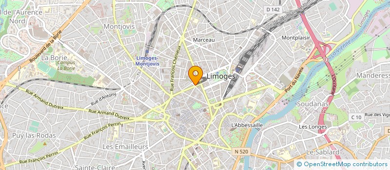 localisation de l'entreprise SCI LES GRANGETTES à LIMOGES