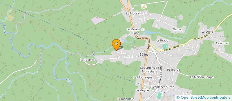 localisation de l'entreprise SCI LES GRAOUX  BELIN-BELIET