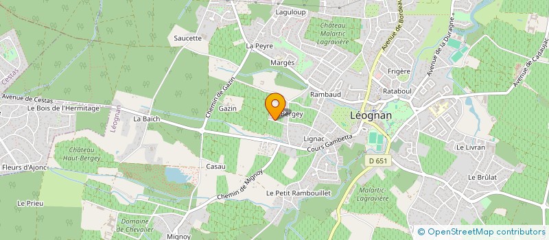 localisation de l'entreprise SCI LES GRAVES  SAUCATS