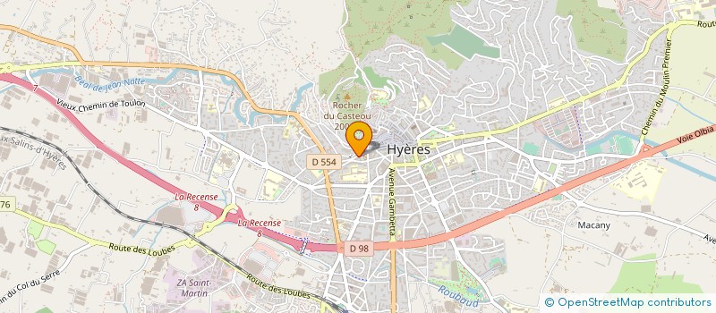 localisation de l'entreprise SCI LES GRAVIERES à HYERES