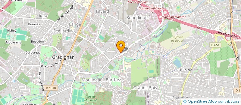 localisation de l'entreprise SCI LES GRAVIERES DE PESSAC  GRADIGNAN