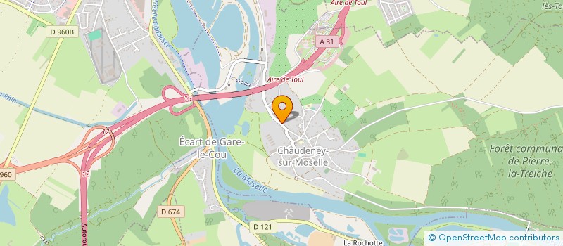 localisation de l'entreprise SCI LES GRENOUILLES  CHAUDENEY-SUR-MOSELLE