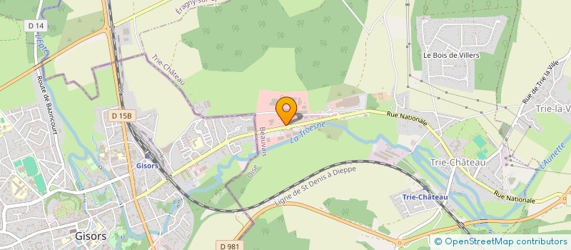 localisation de l'entreprise SCI LES GRENOUILLES  TRIE-CHATEAU