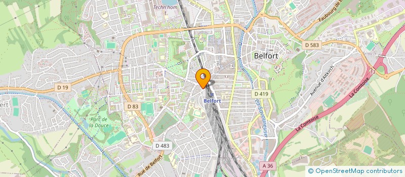 localisation de l'entreprise SCI LES GRIFFES DU LION  BELFORT