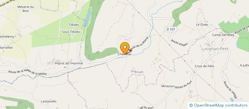 localisation de l'entreprise SCI LES GRILLONS  MONTPEZAT