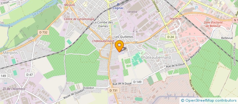 localisation de l'entreprise SCI LES GROIES  CHATEAUBERNARD