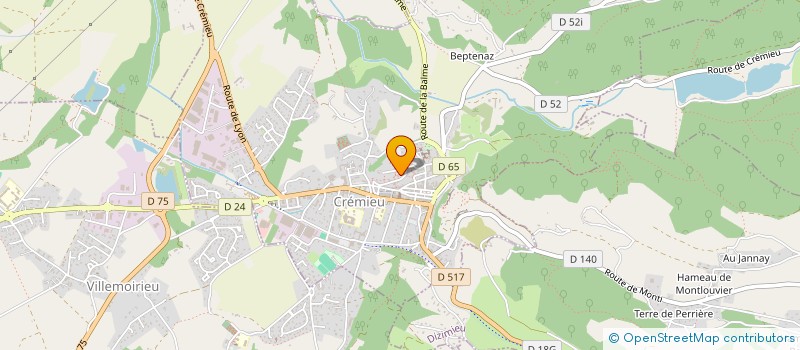 localisation de l'entreprise SCI LES GROTTES  CREMIEU