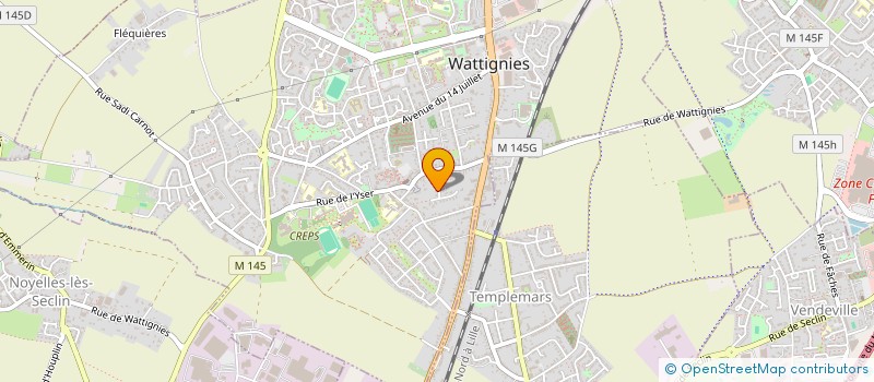 localisation de l'entreprise SCI LES GUEROUS  WATTIGNIES