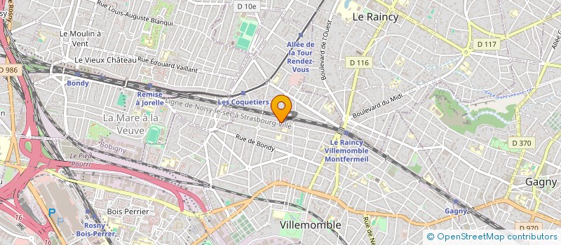 localisation de l'entreprise SCI LES GYCLINES à VILLEMOMBLE