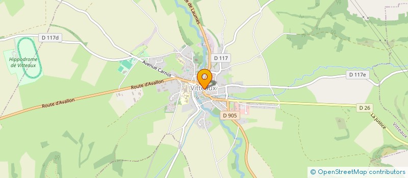 localisation de l'entreprise SCI LES HALLES  VITTEAUX