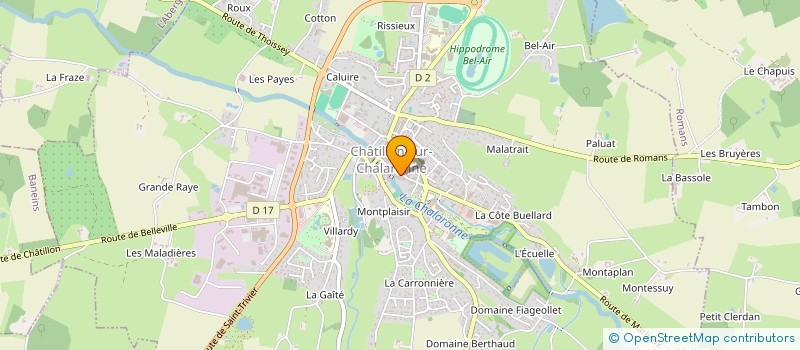 localisation de l'entreprise SCI LES HALLES  CHATILLON-SUR-CHALARONNE