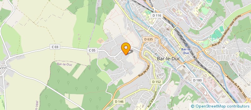 localisation de l'entreprise SCI LES HALLES à BAR-LE-DUC
