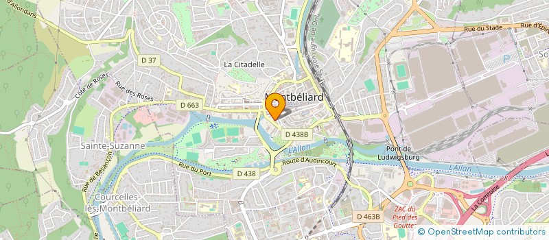 localisation de l'entreprise SCI LES HALLES à MONTBELIARD