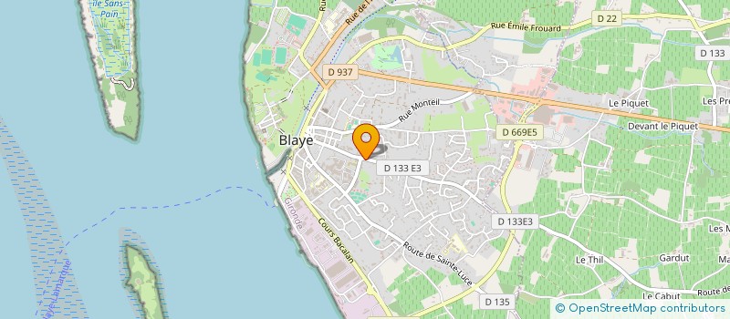 localisation de l'entreprise SCI LES HALLES à BLAYE