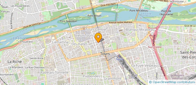 localisation de l'entreprise SCI LES HALLES à TOURS