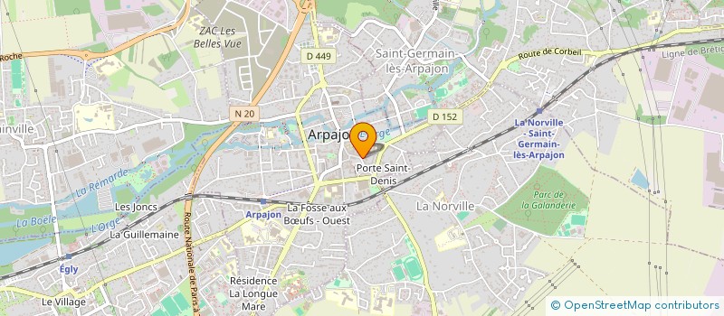 localisation de l'entreprise SCI LES HALLES FLEURIES  ARPAJON