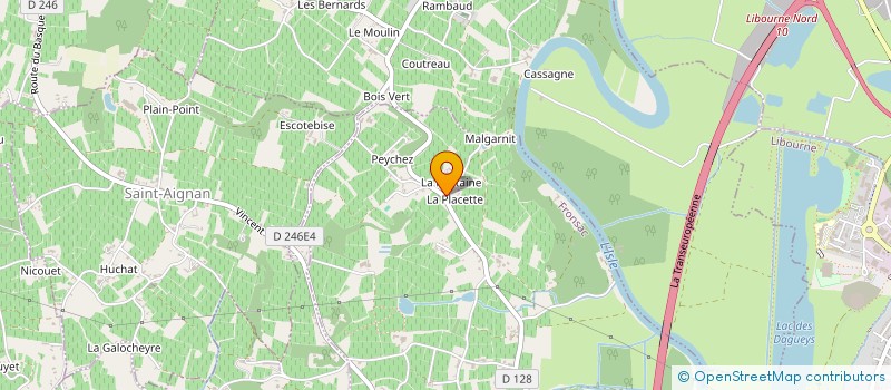 localisation de l'entreprise SCI LES HARMONIES DENJEAN à FRONSAC