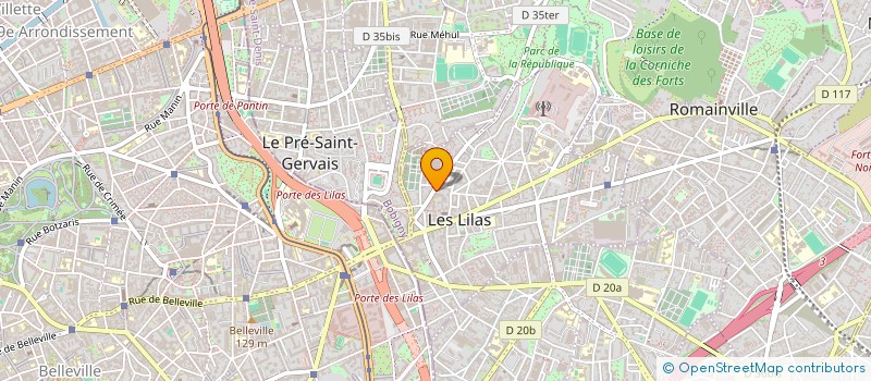 localisation de l'entreprise SCI LES HAUDIERES  LES LILAS