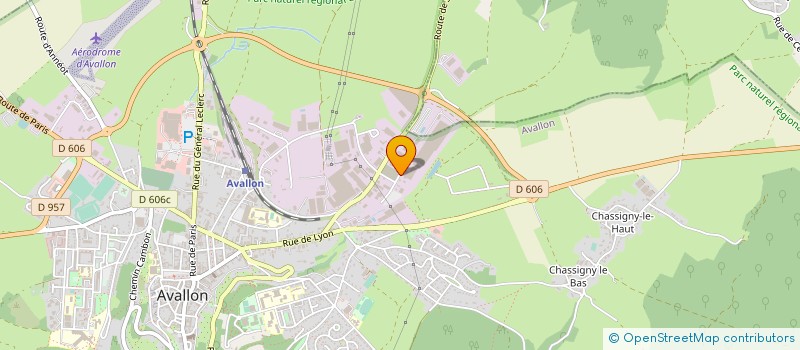 localisation de l'entreprise SCI LES HAUTES HERBES à AVALLON