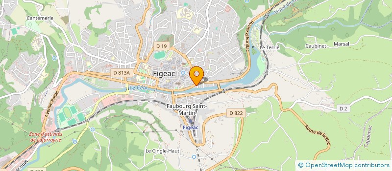 localisation de l'entreprise SCI LES HAUTS D'ISSEPTS  FIGEAC