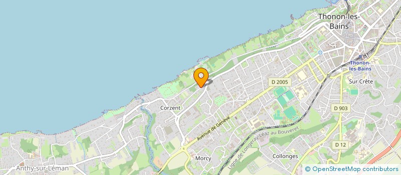 localisation de l'entreprise SCI LES HAUTS DE CORZENT à THONON-LES-BAINS