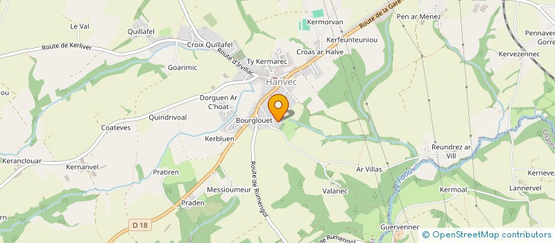 localisation de l'entreprise SCI LES HAUTS DE L'ELORN  DIRINON